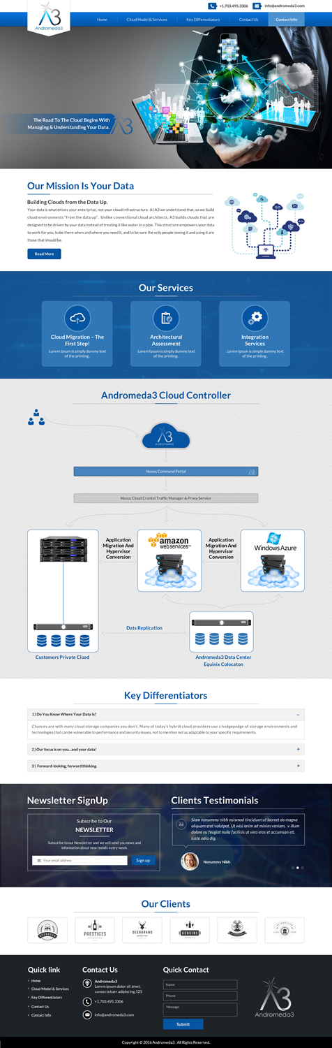 Web-Design von Sbss für Andromeda3 Corporation | Design #10820020