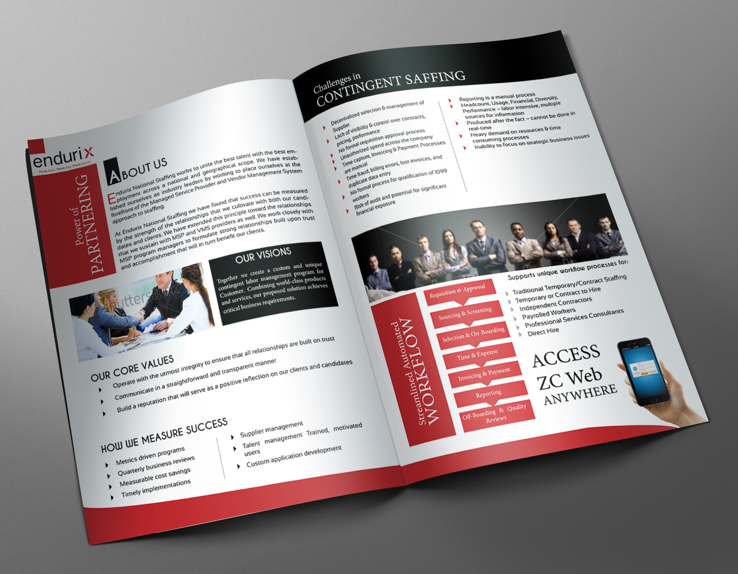 Brochure Design by Pranab S. for Lyneer Staffing Solutions | Design #10896432