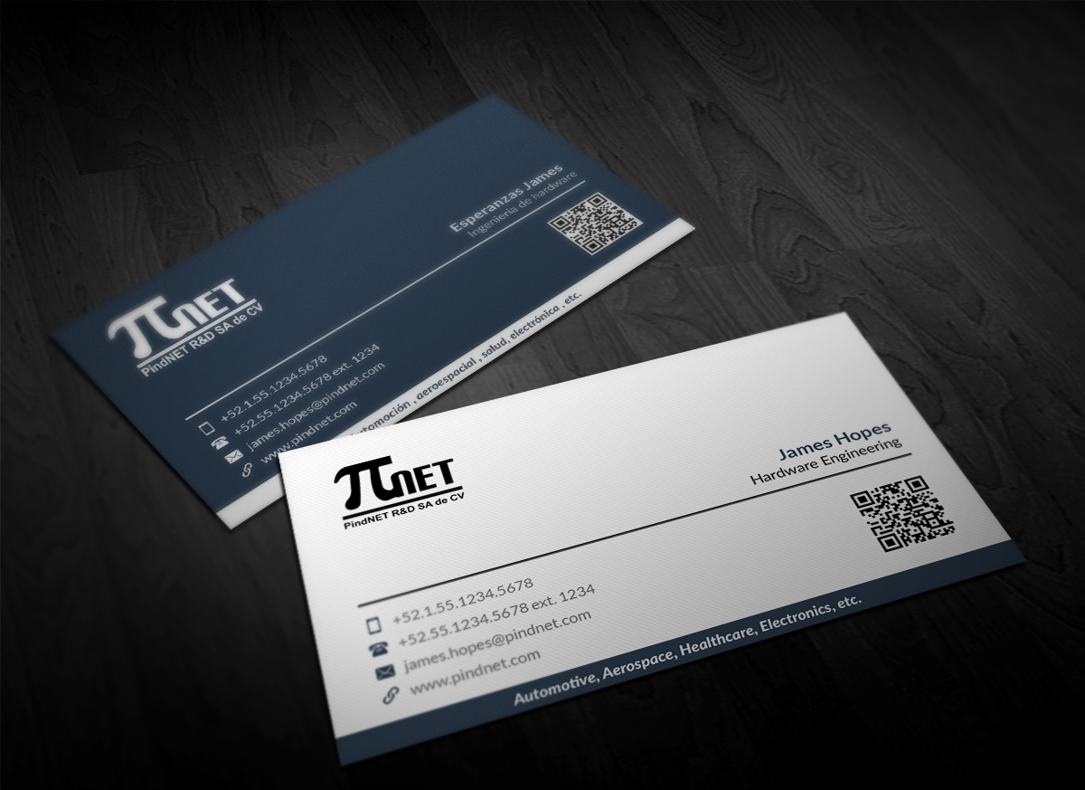 Visitenkarten-Design von Pointless Pixels India für PindNET R&D SA de CV | Design #10820340
