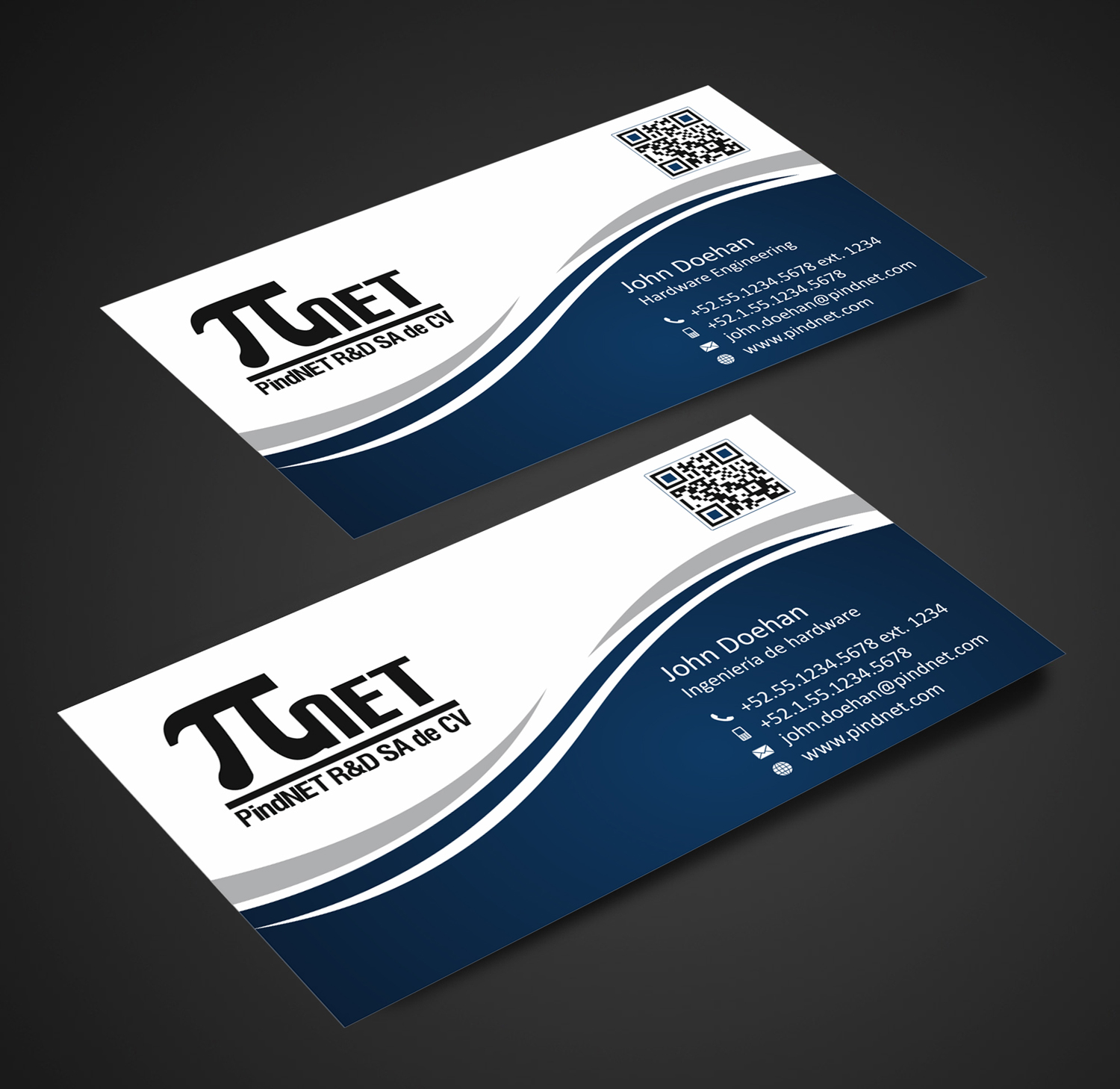 Business Card Design by SKYdesign for PindNET R&D SA de CV | Design #10834004