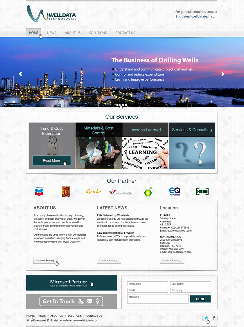 Web-Design von Latest Design Ideas für Well Data Technologies | Design #2267762