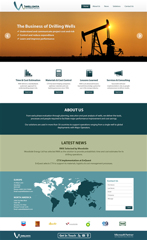 Web Design par Latest Design Ideas pour Well Data Technologies | Design : #2268897