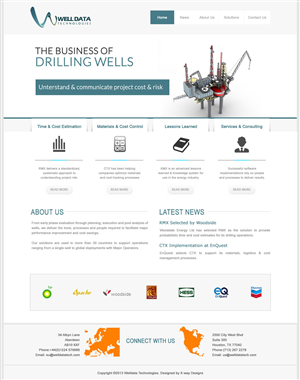 Web-Design von Tariq Shamim für Well Data Technologies | Design #2268648