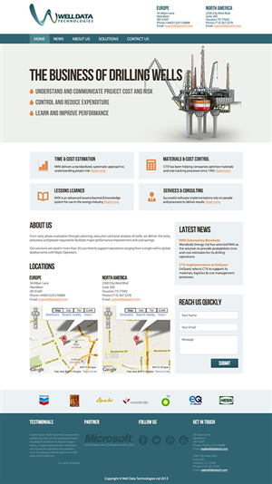 Web Design by Chev Acarial for Well Data Technologies | Design: #2281246