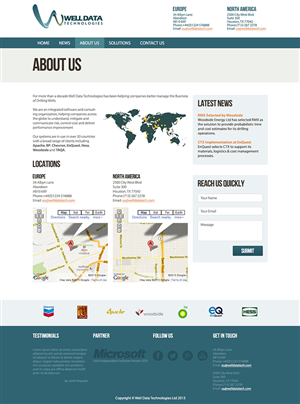 Web Design by Chev Acarial for Well Data Technologies | Design: #2281252