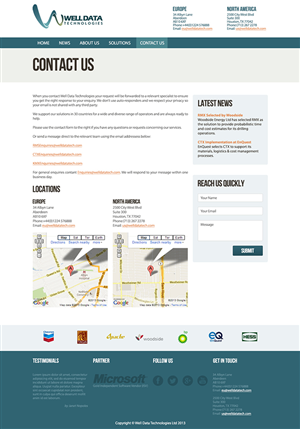 Web Design par Chev Acarial pour Well Data Technologies | Design : #2281254