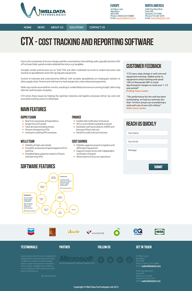 Web Design by Chev Acarial for Well Data Technologies | Design #2281258