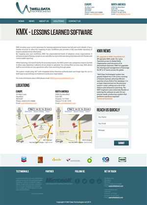 Web Design par Chev Acarial pour Well Data Technologies | Design : #2281259