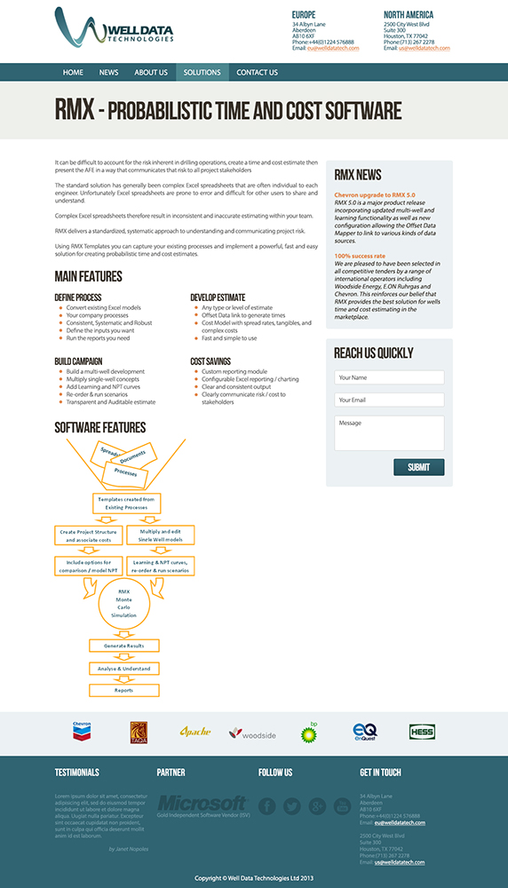 Web Design by Chev Acarial for Well Data Technologies | Design #2281260