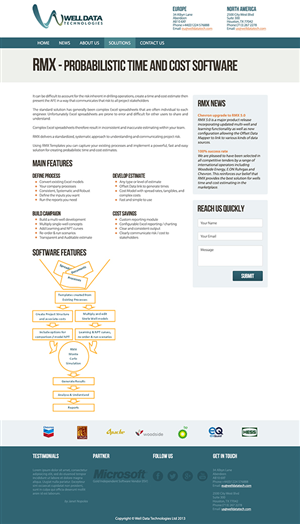 Web Design par Chev Acarial pour Well Data Technologies | Design : #2281260