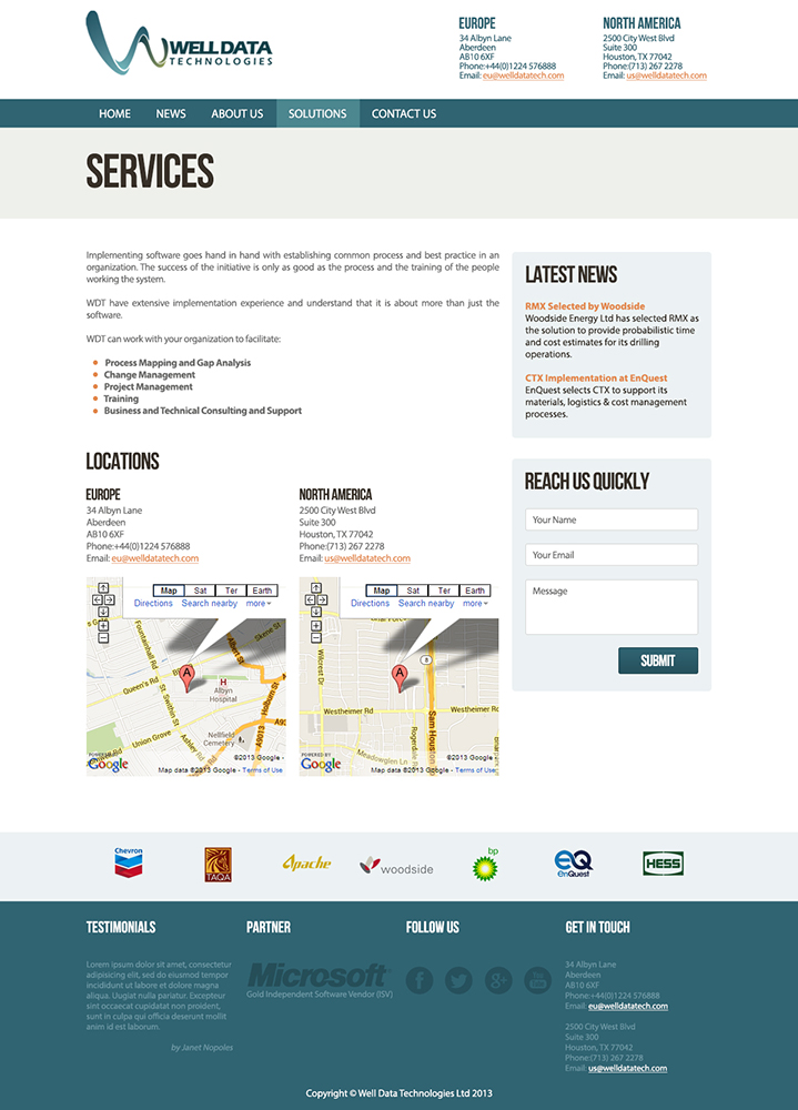 Web-Design von Chev Acarial für Well Data Technologies | Design #2281264