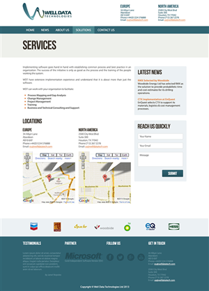 Web Design par Chev Acarial pour Well Data Technologies | Design : #2281264