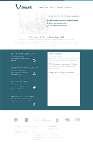 Web Design by Tom for Well Data Technologies | Design: #2280771