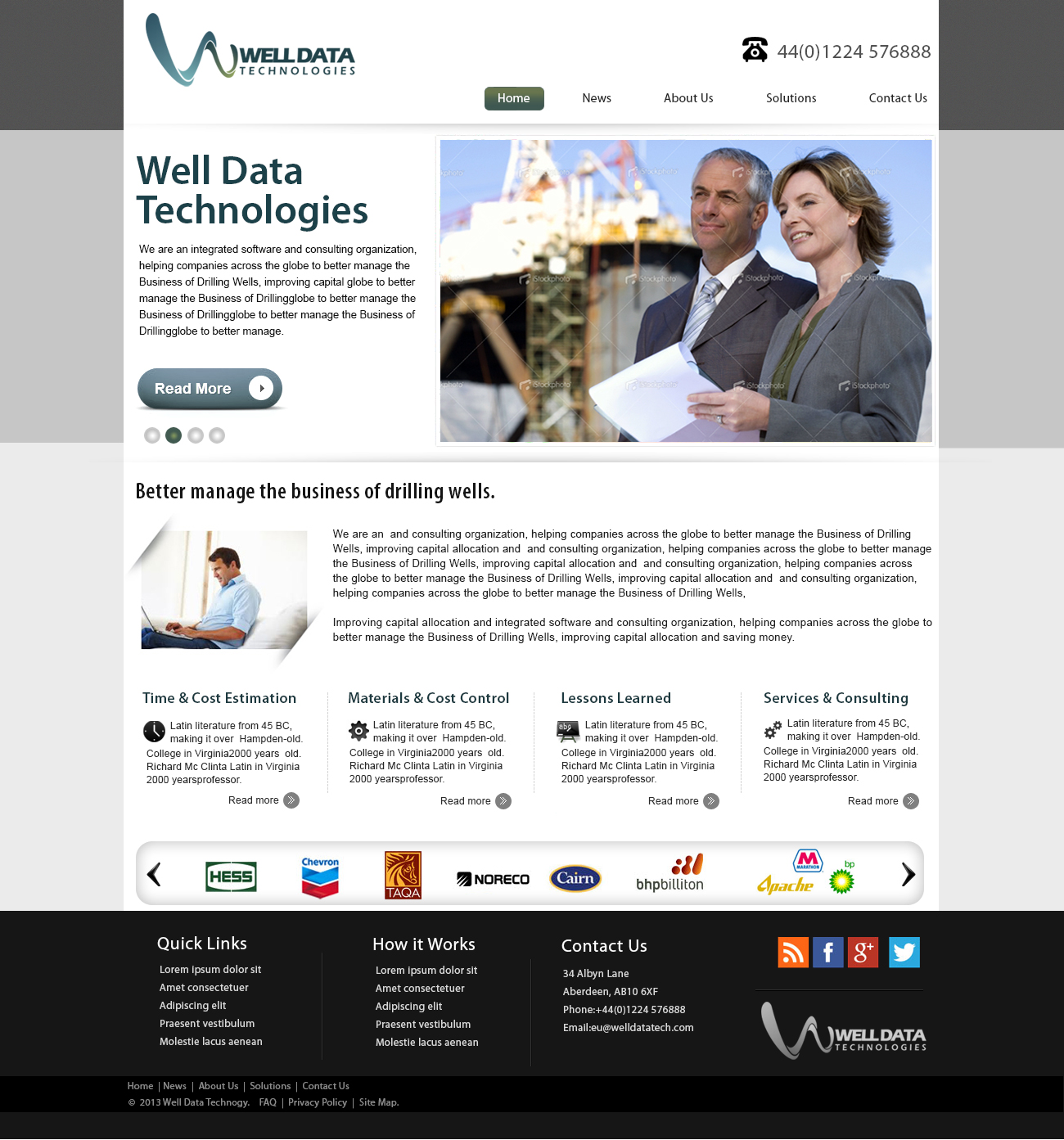 Web Design by webxvision for Well Data Technologies | Design #2259228