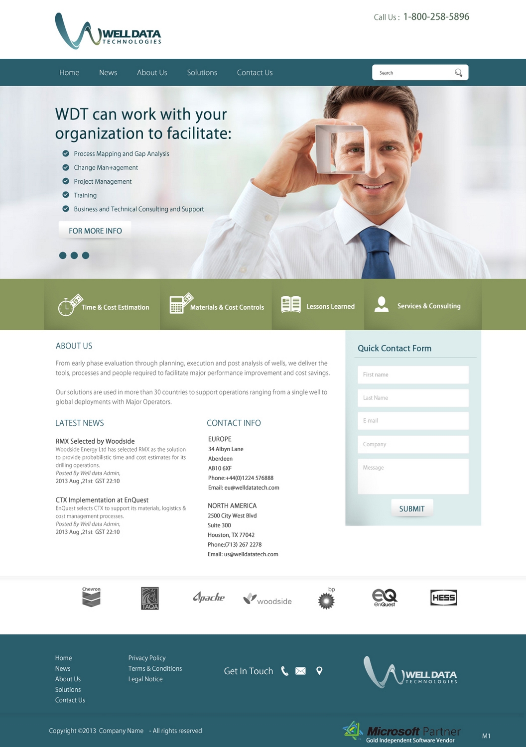 Web Design par pb pour Well Data Technologies | Design #2256928