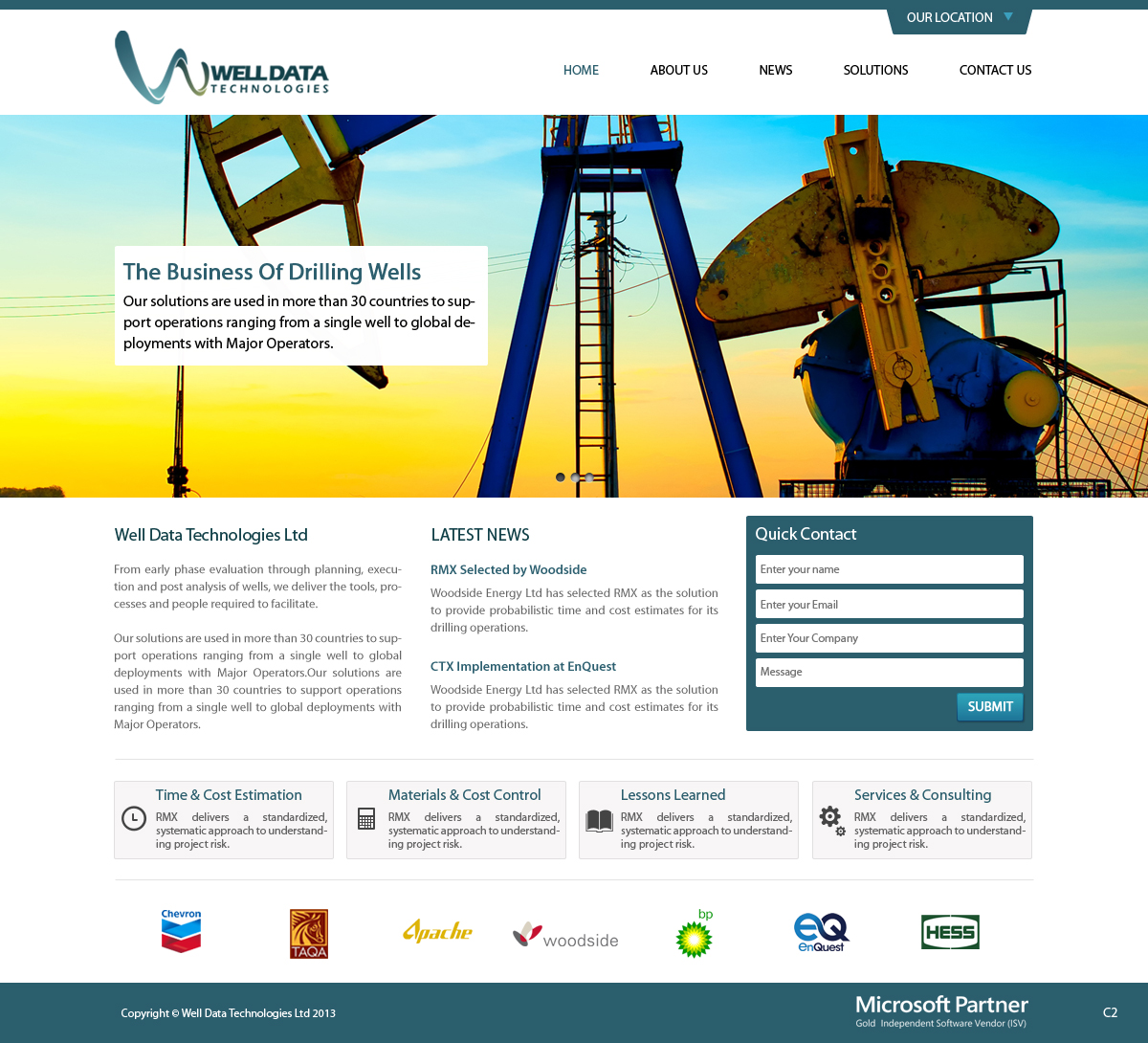 Web Design by pb for Well Data Technologies | Design #2256932