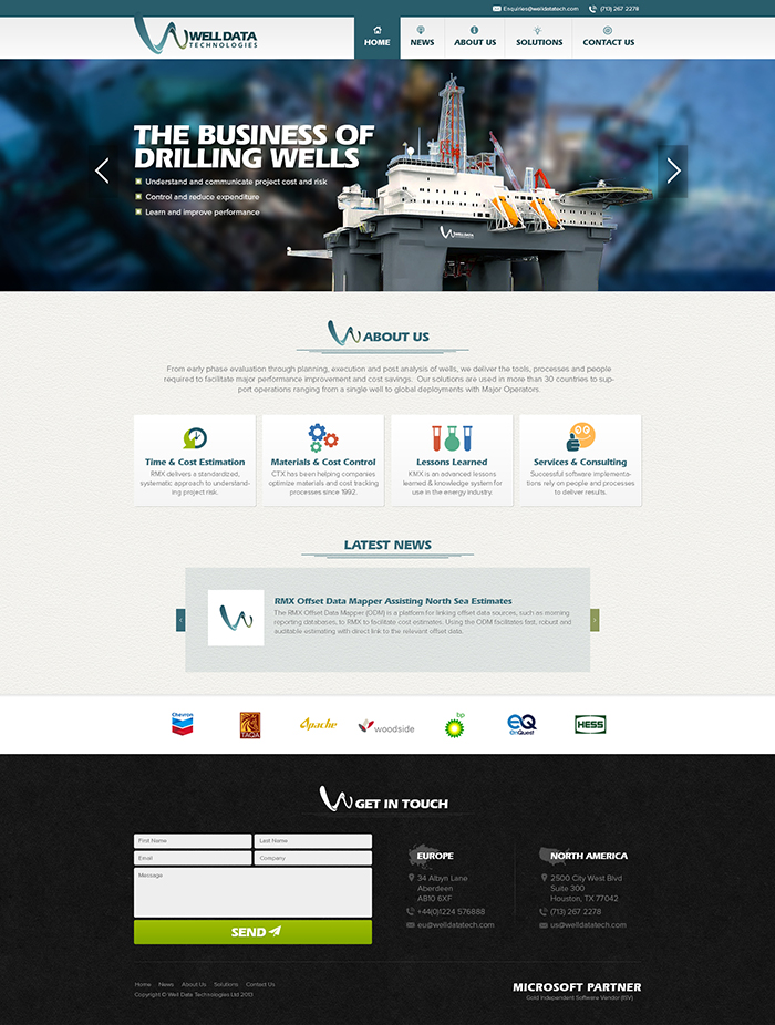 Web-Design von the-lion-king für Well Data Technologies | Design #2272897