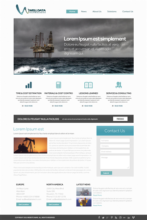 Web Design par OM pour Well Data Technologies | Design : #2255983