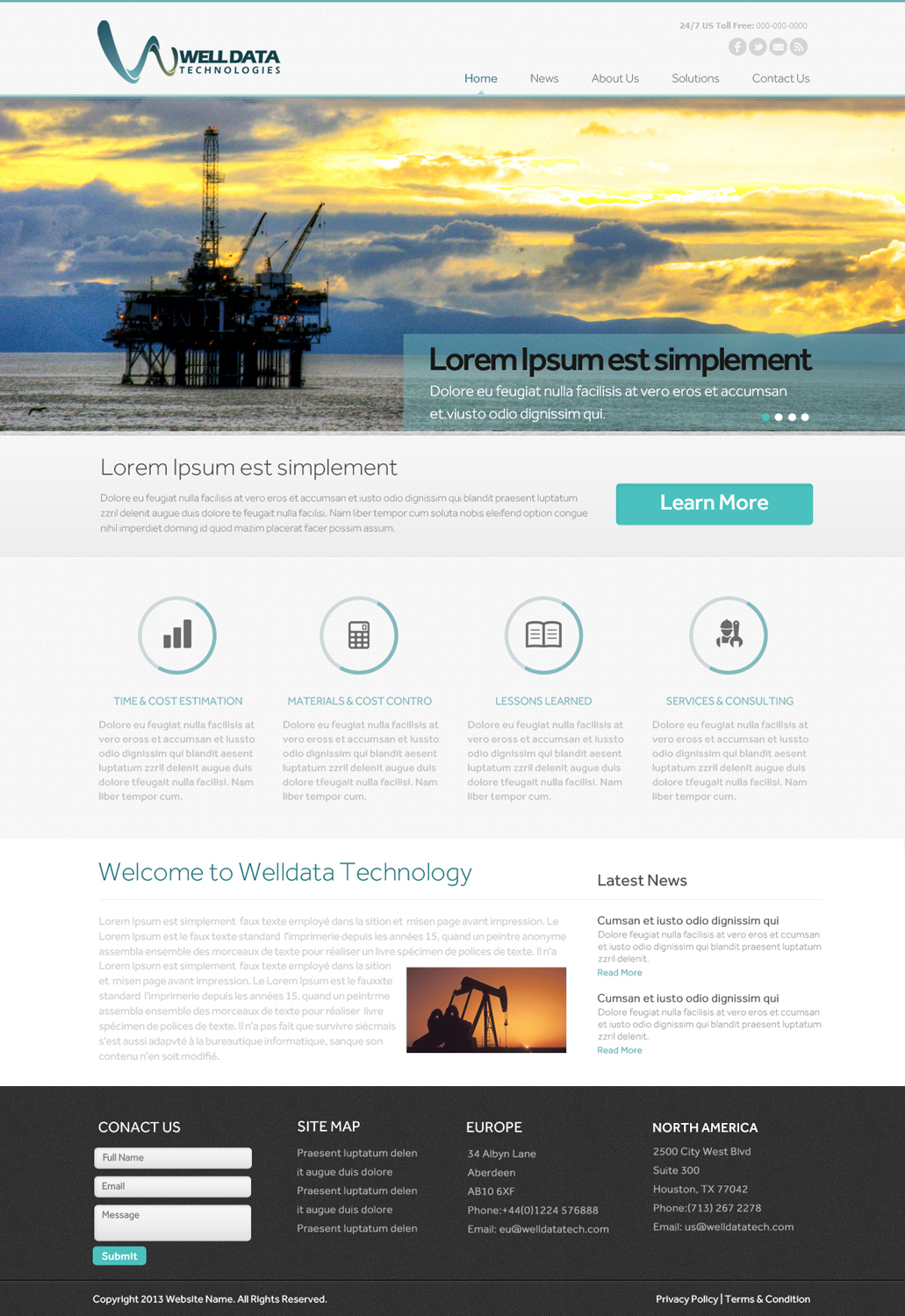 Web Design by OM for Well Data Technologies | Design #2255990