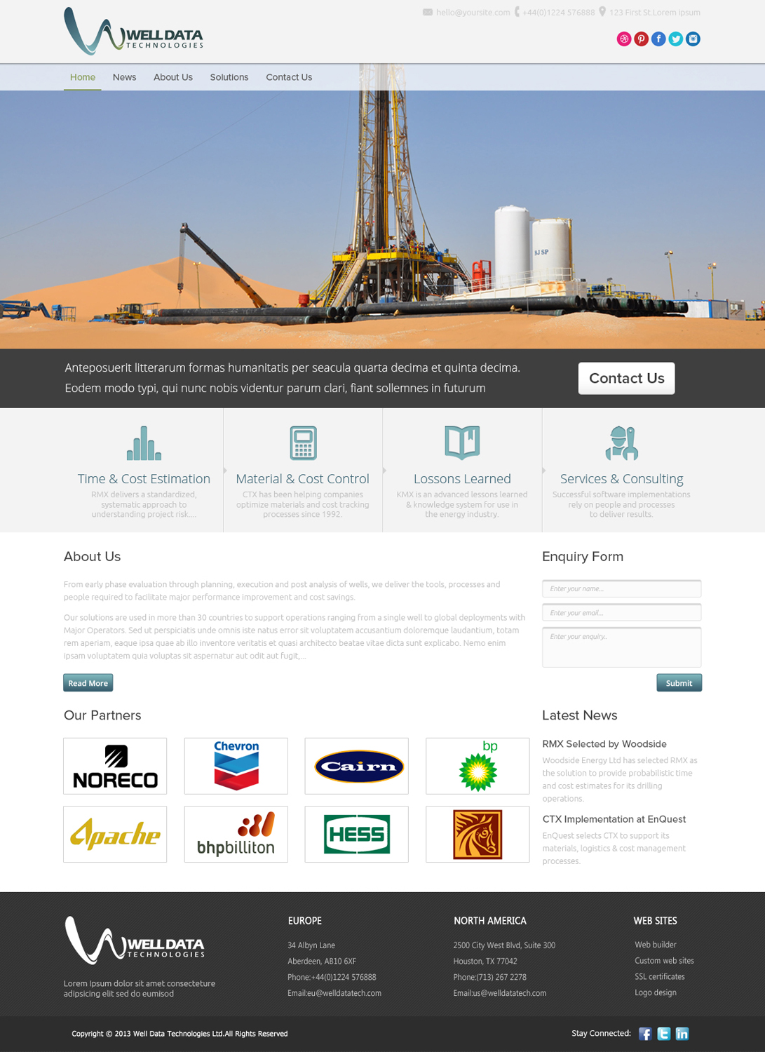 Web-Design von OM für Well Data Technologies | Design #2256016