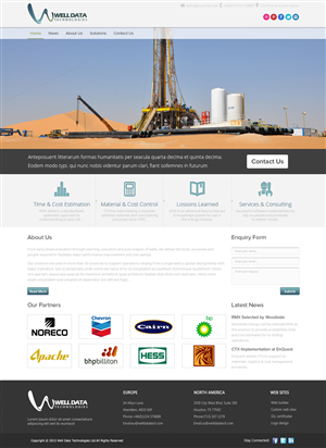 Web Design par OM pour Well Data Technologies | Design : #2256016