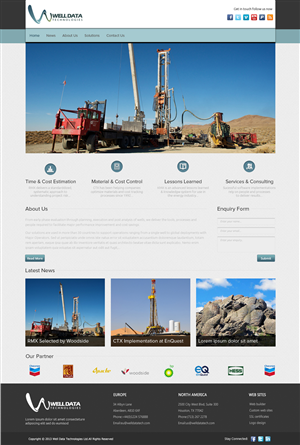 Web Design par OM pour Well Data Technologies | Design : #2256046