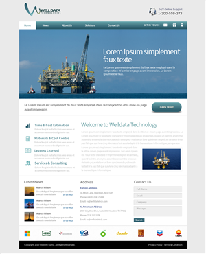 Web Design par OM pour Well Data Technologies | Design : #2279427