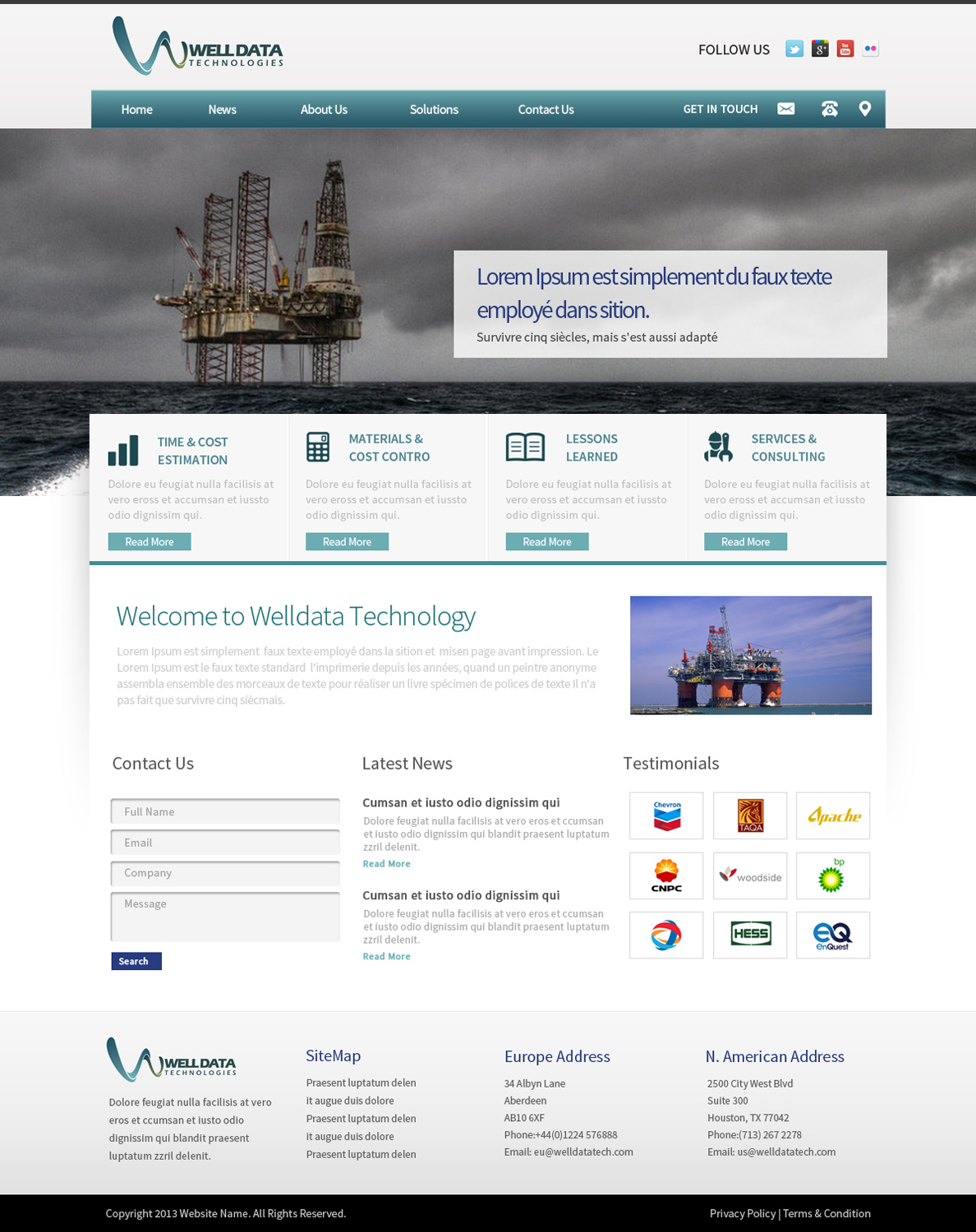 Web Design by OM for Well Data Technologies | Design #2279436