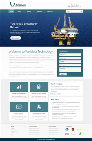 Web Design par OM pour Well Data Technologies | Design : #2279442