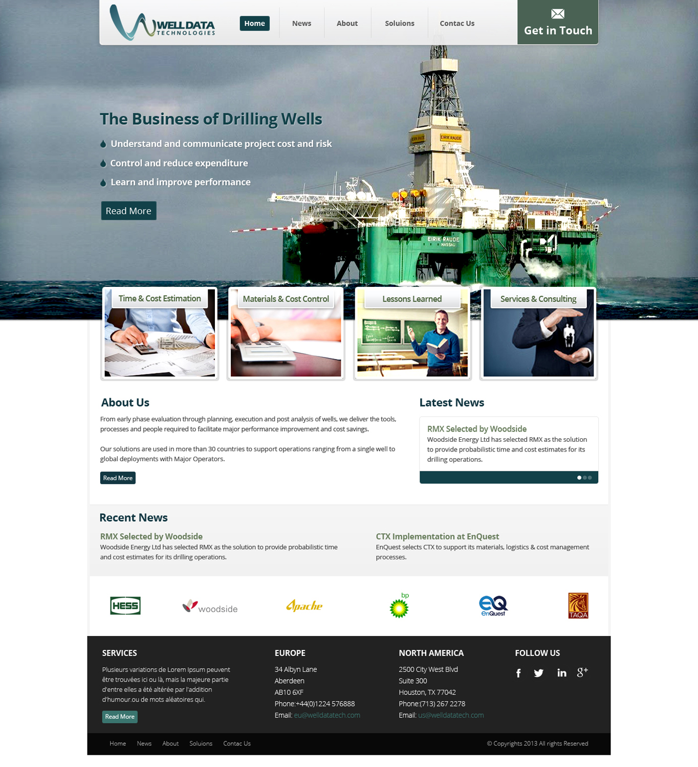 Web-Design von OM für Well Data Technologies | Design #2279454