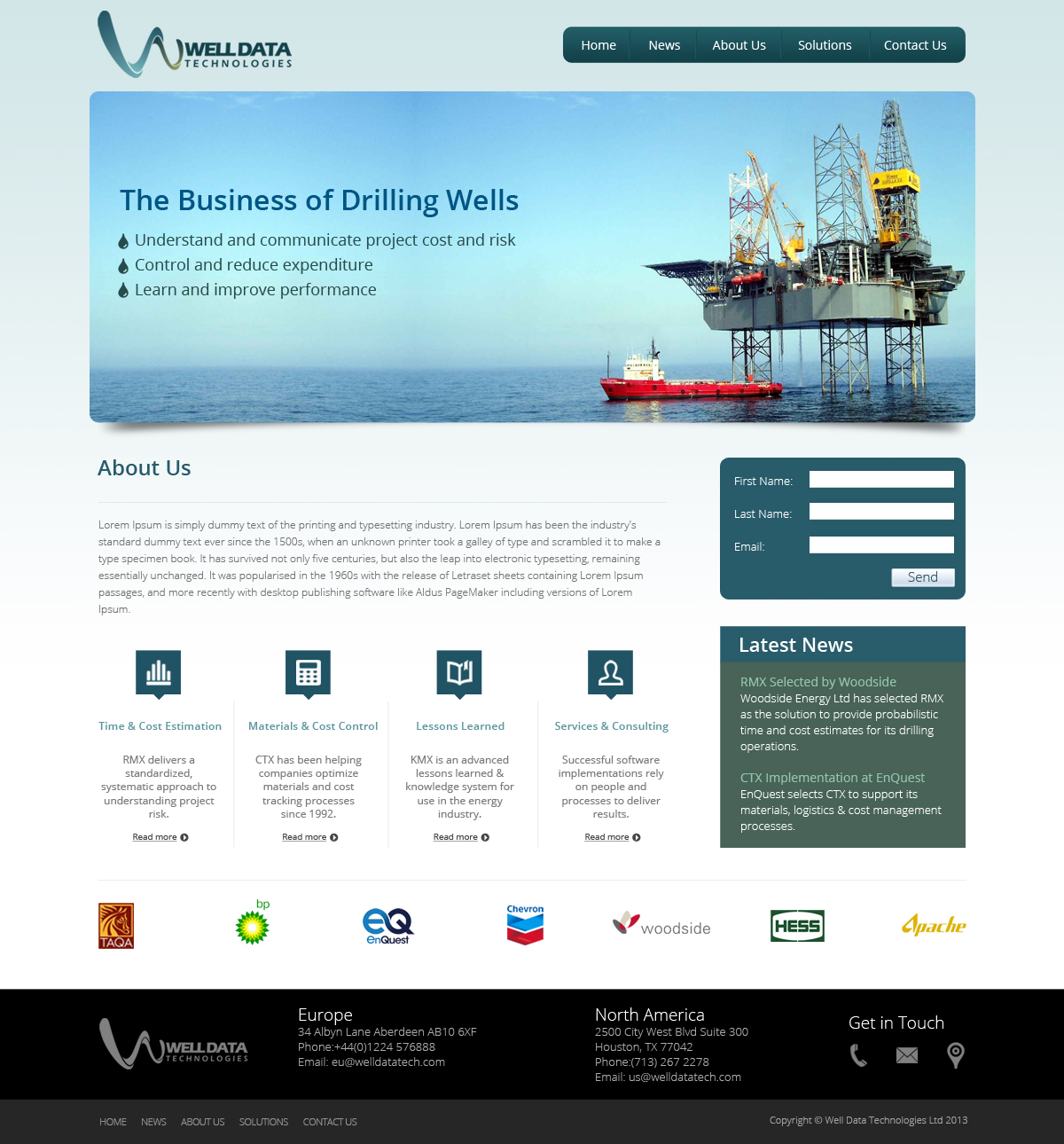 Web Design by OM for Well Data Technologies | Design #2279479