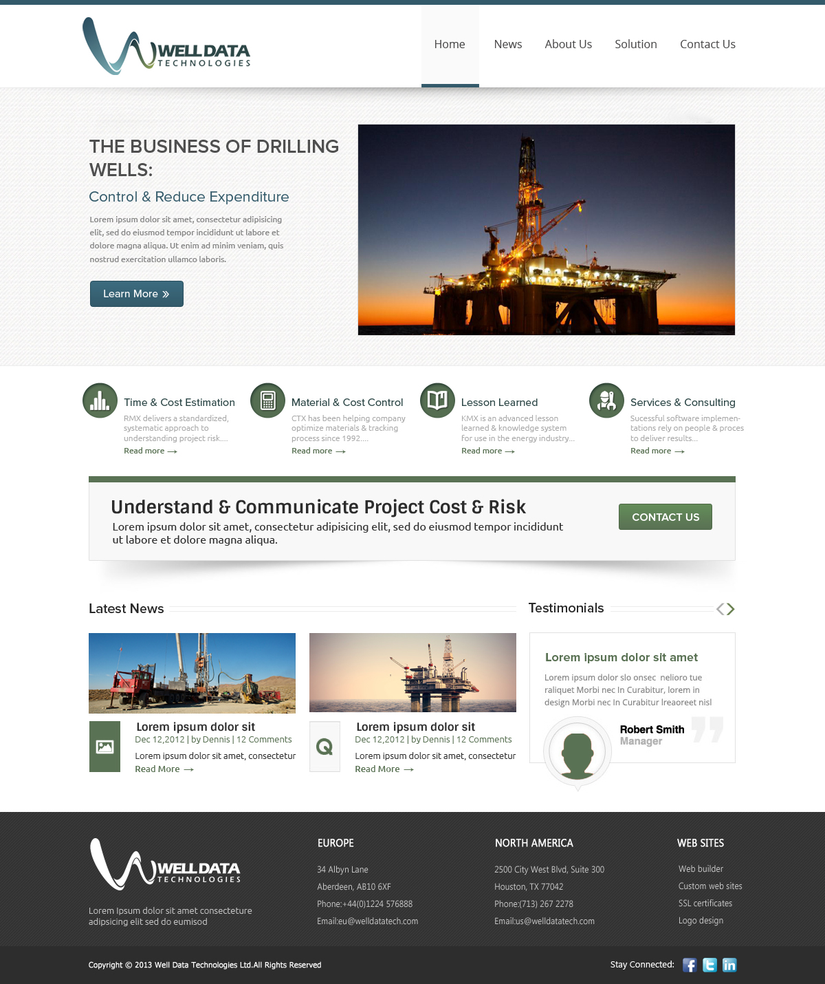 Web Design by OM for Well Data Technologies | Design #2279509