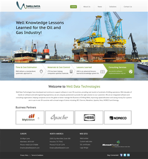 Web Design by OM for Well Data Technologies | Design: #2279515