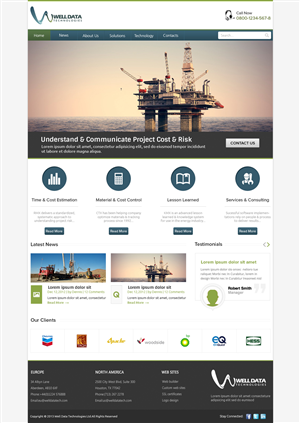 Web Design by OM for Well Data Technologies | Design: #2289474