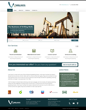 Web Design by OM for Well Data Technologies | Design: #2289475