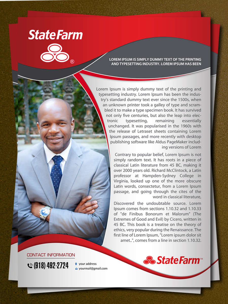 Flyer Design by debdesign for State Farm | Design #10841148