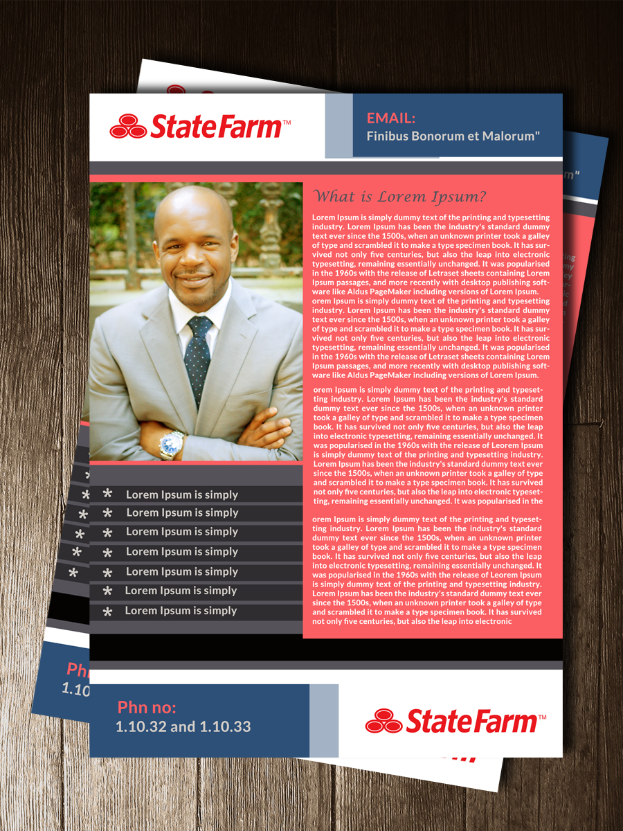 Flyer Design by creative.bugs for State Farm | Design #10862592