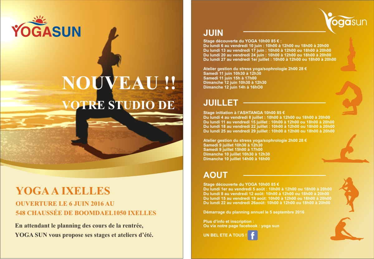 Flyer Design by Ramaling Belkote for Yoga sun | Design #10832076