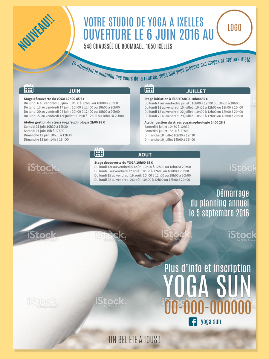 Flyer Design by LeonFX for Yoga sun | Design #10836514
