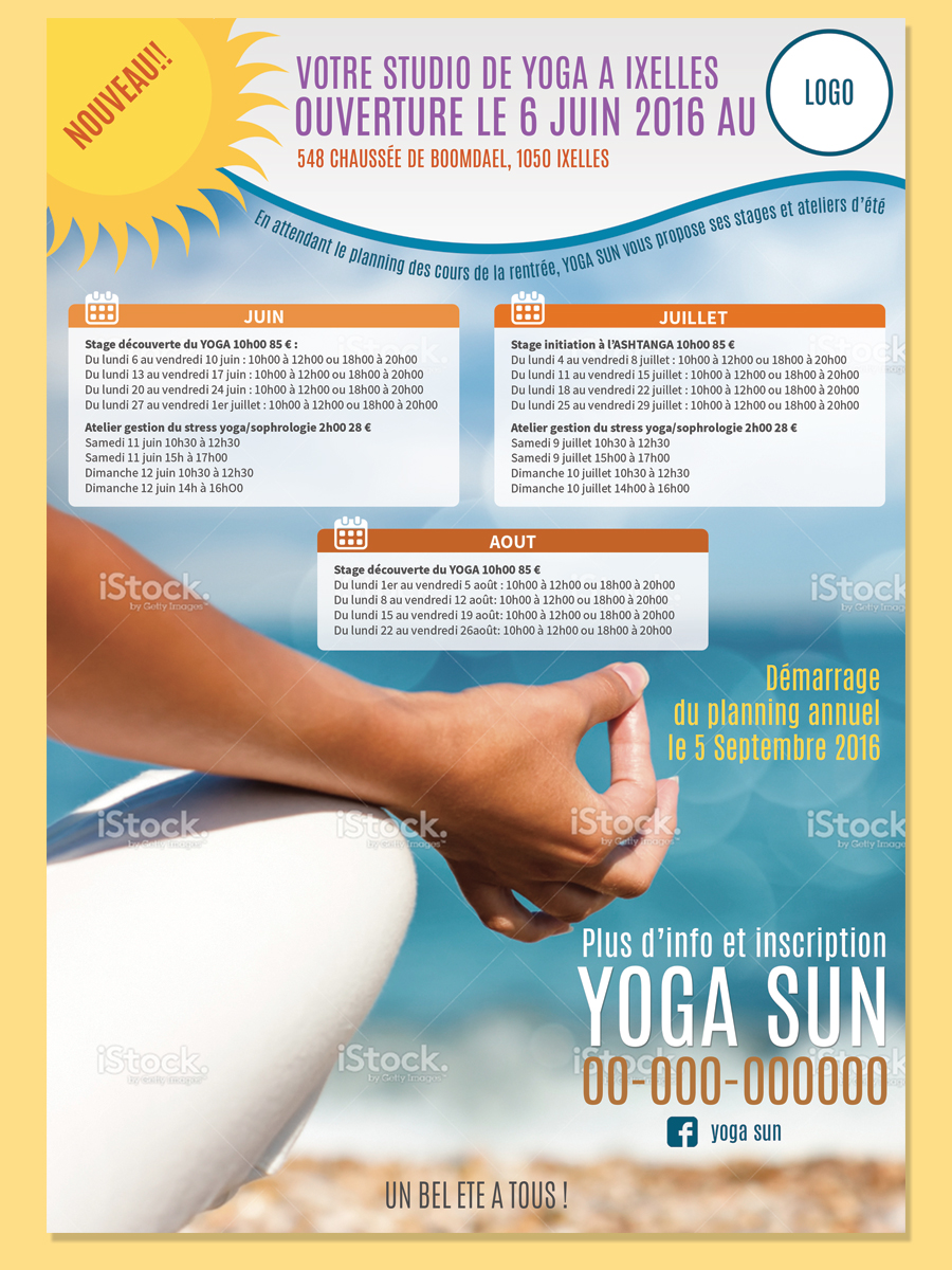 Flyer Design by LeonFX for Yoga sun | Design #10840493
