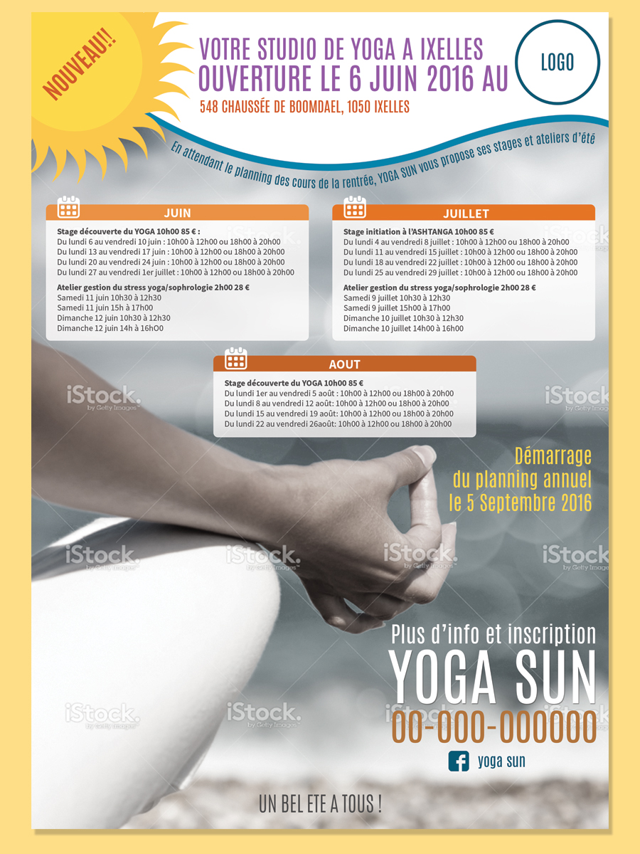 Flyer Design by LeonFX for Yoga sun | Design #10840784