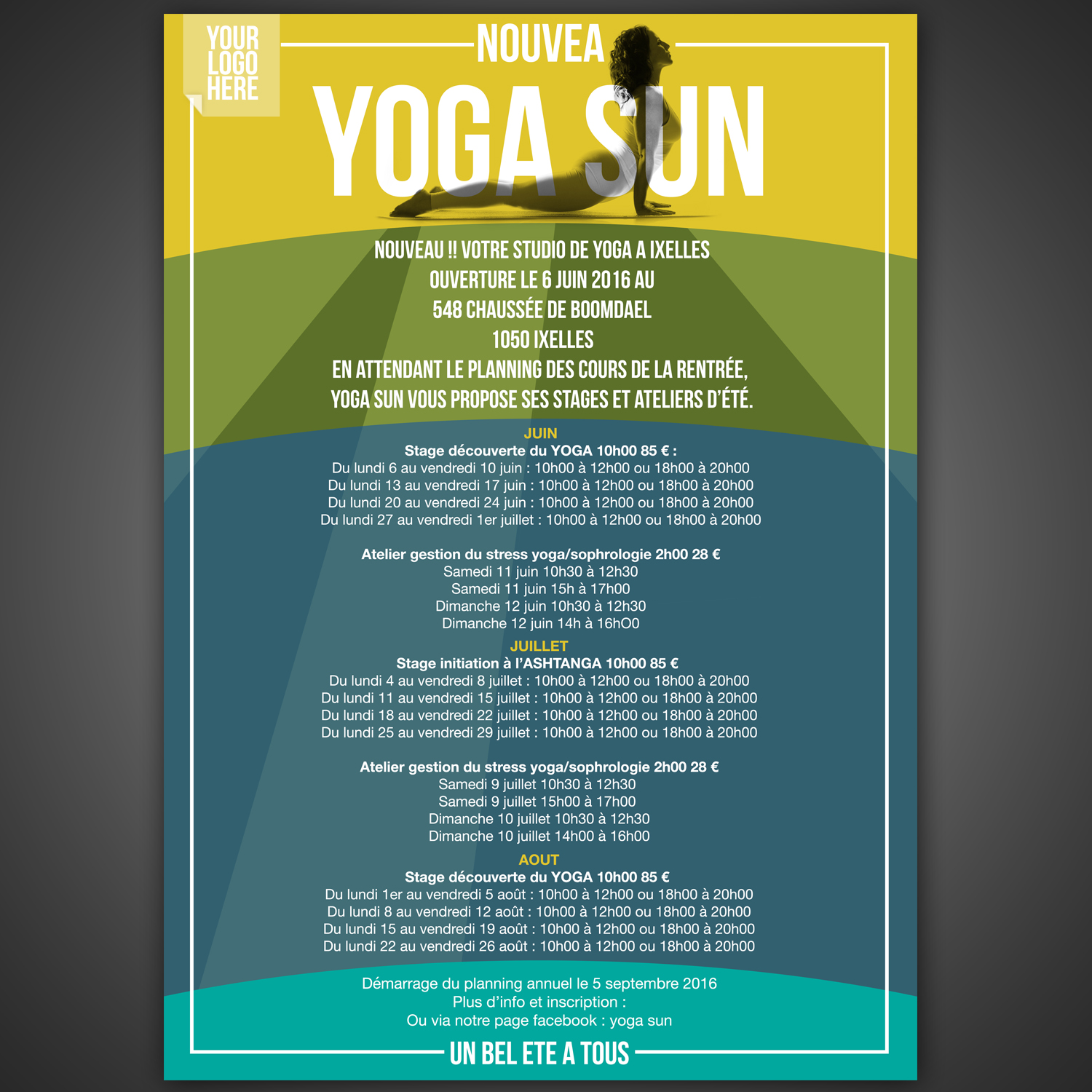 Diseño de Flyer por Gowrishankar V para Yoga sun | Diseño #10840745
