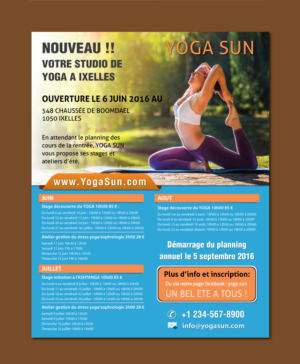 Flyer Design by meet007 for Yoga sun | Design: #10852277