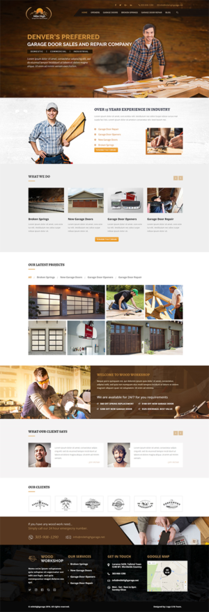 Garage Door Sales and Repair Website | Diseño Web por bdesigner9