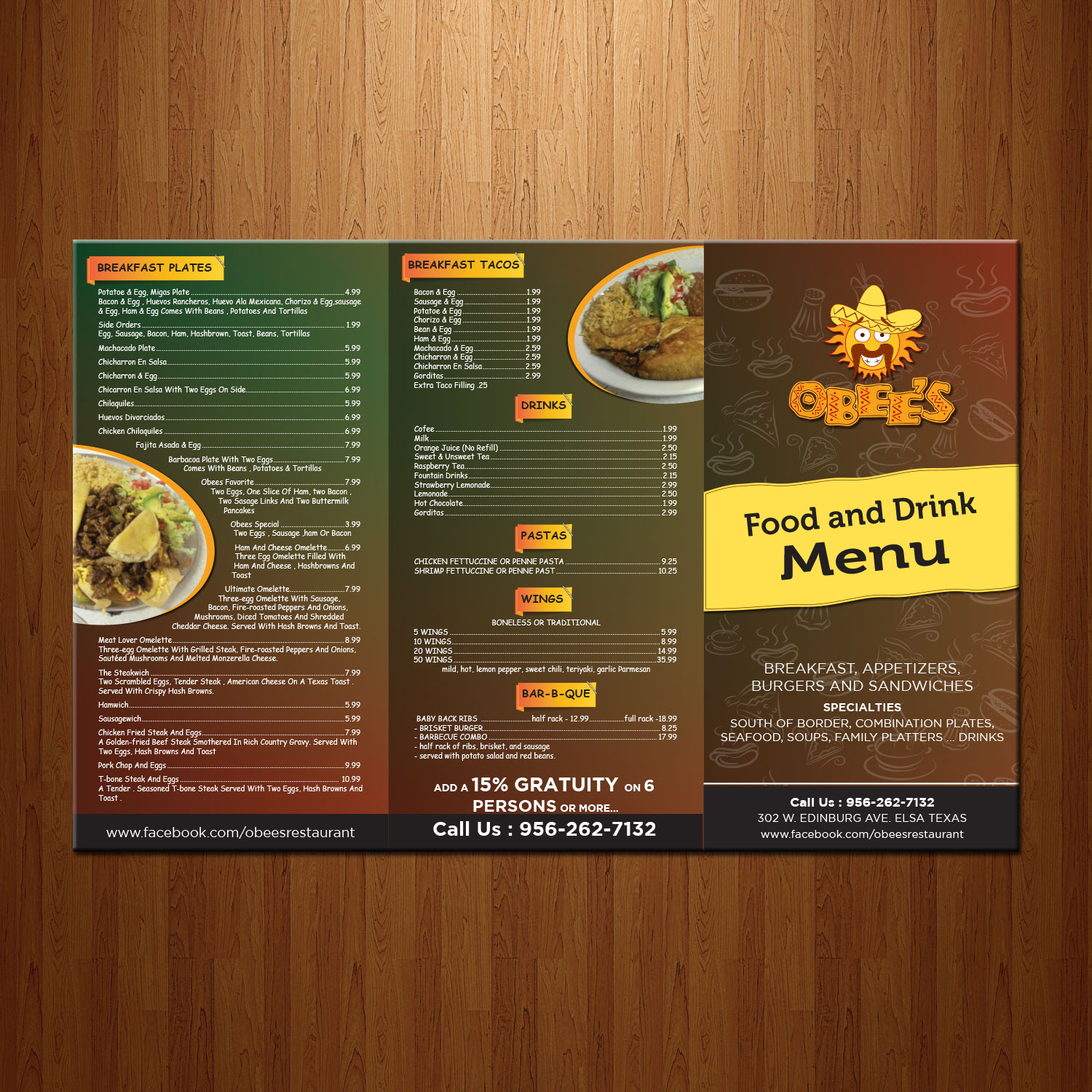 Menu Design by theblueart for this project | Design #10831681