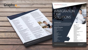 Diseño de Flyer por Graphxplus para Hammond Young Immigration Law, LLC | Diseño #10869699