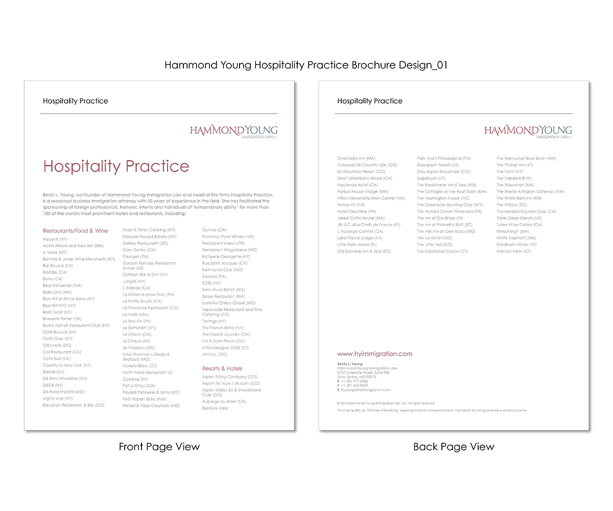 Flyer Design by SP Designwork for Hammond Young Immigration Law, LLC | Design #10829308