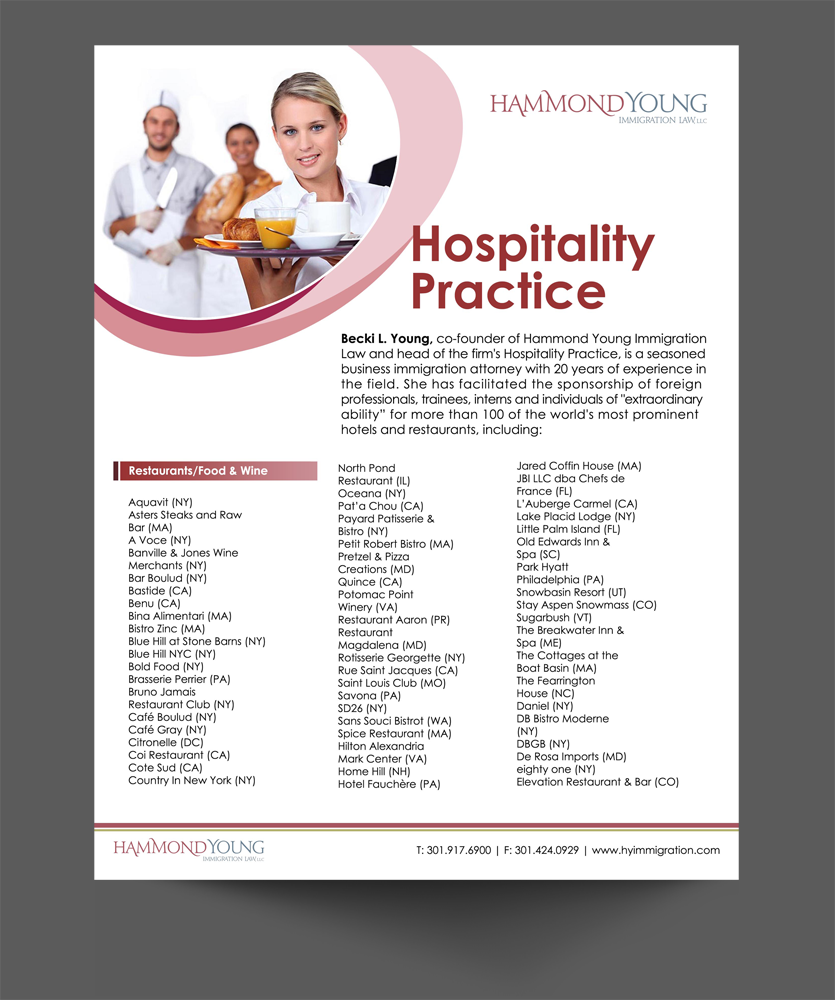 Flyer Design by MDesigns ™ for Hammond Young Immigration Law, LLC | Design #10906966