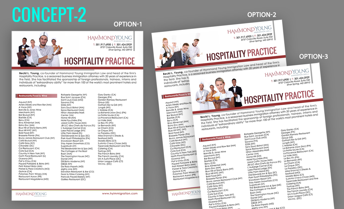 Flyer Design by MDesigns ™ for Hammond Young Immigration Law, LLC | Design #10908157