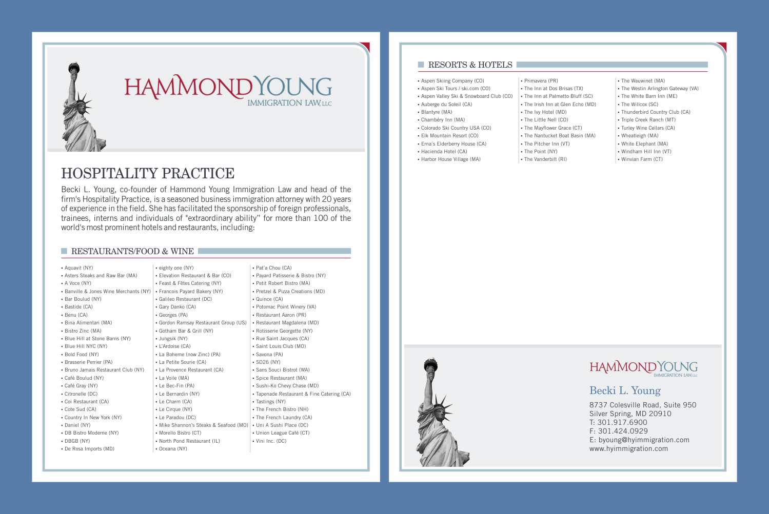 Flyer Design by nadhisa87 for Hammond Young Immigration Law, LLC | Design #10905999